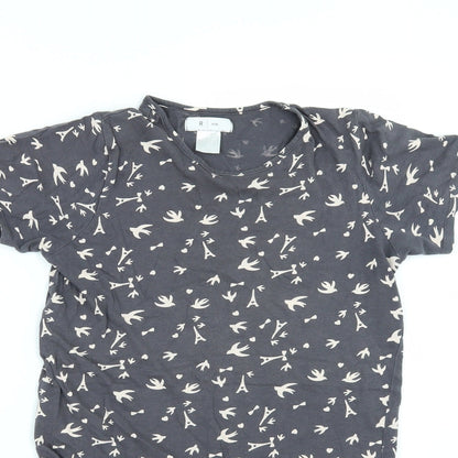 La Redoute Girls Grey Geometric  T-Shirt Dress  Size 10 Years