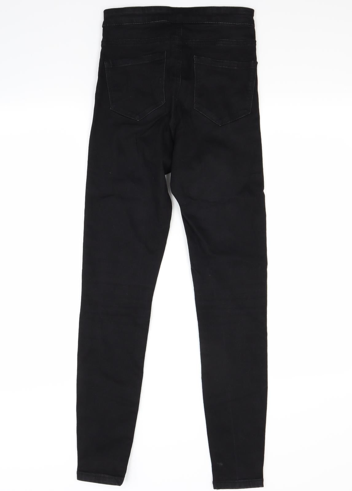 Primark Womens Black  Denim Skinny Jeans Size 10 L28 in