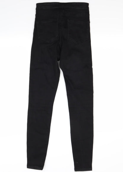 Primark Womens Black  Denim Skinny Jeans Size 10 L28 in
