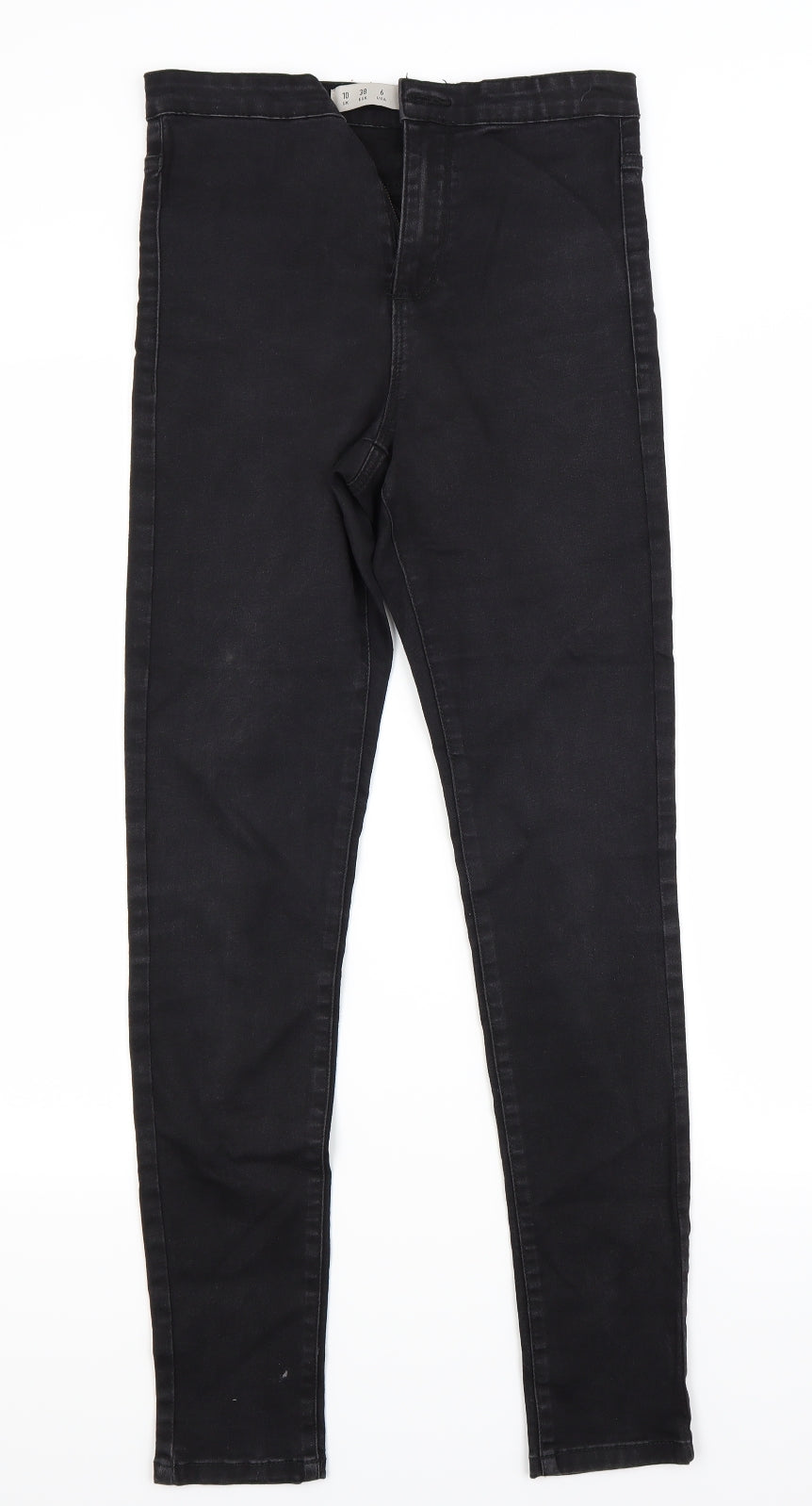 Primark Womens Black  Denim Skinny Jeans Size 10 L28 in