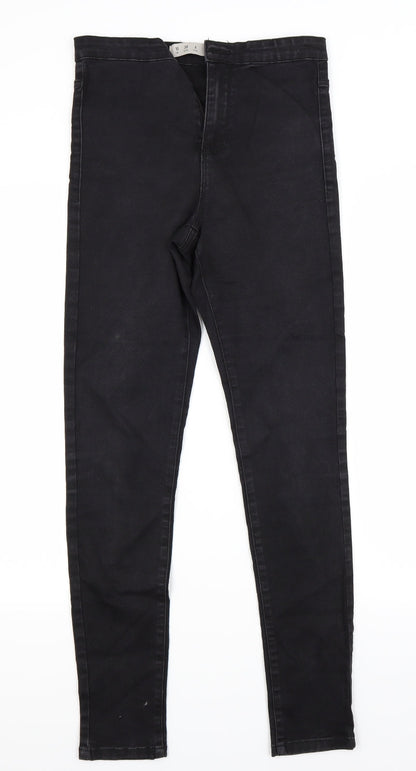 Primark Womens Black  Denim Skinny Jeans Size 10 L28 in