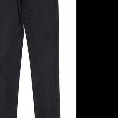 Primark Womens Black  Denim Skinny Jeans Size 10 L28 in