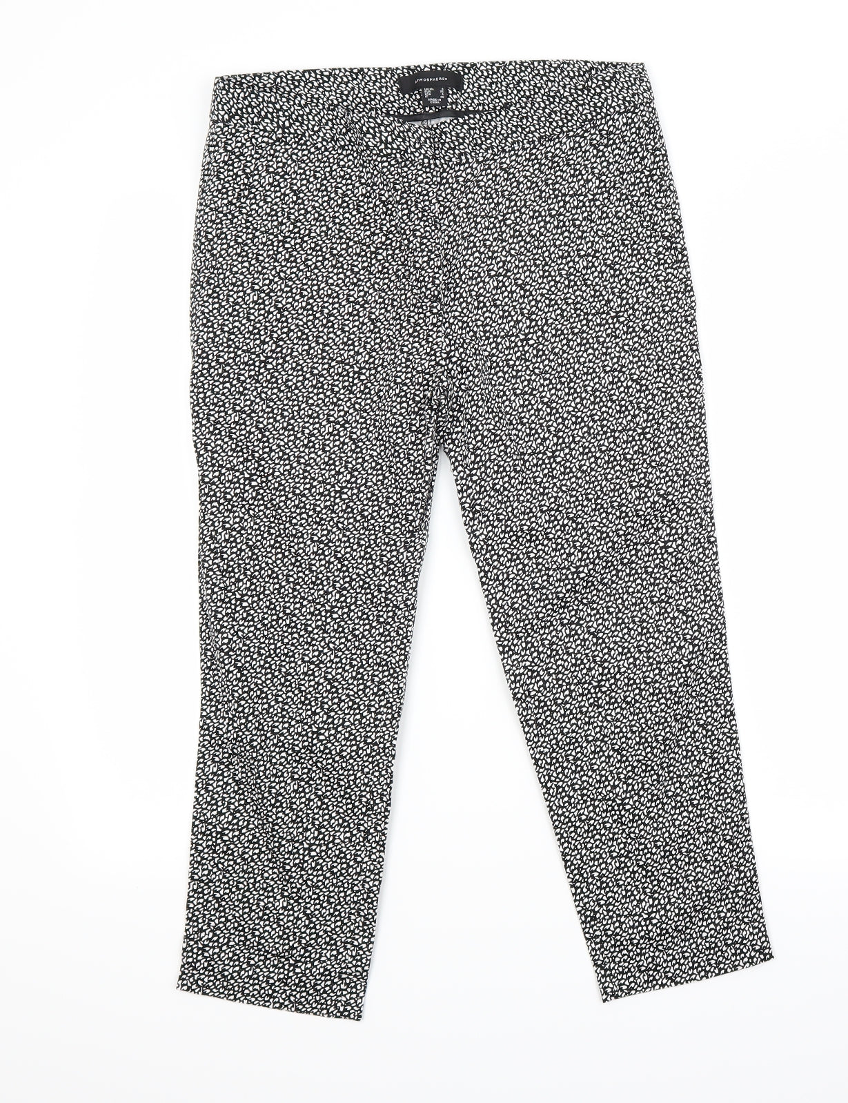 Womens UK Size 8 Atmosphere Regular Fit Capri Black Trousers