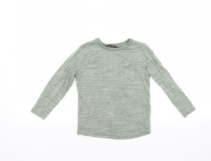 Front view of George boys’ green pullover sweatshirt, size 2-3, years