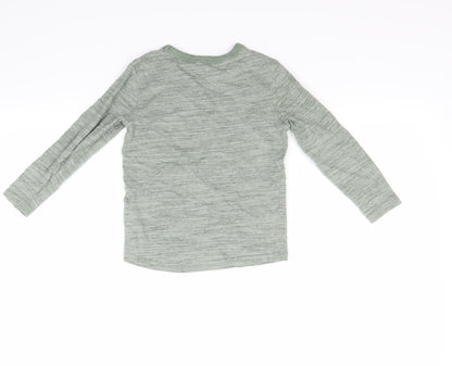 Back view of George boys’ green pullover sweatshirt, size 2-3, years