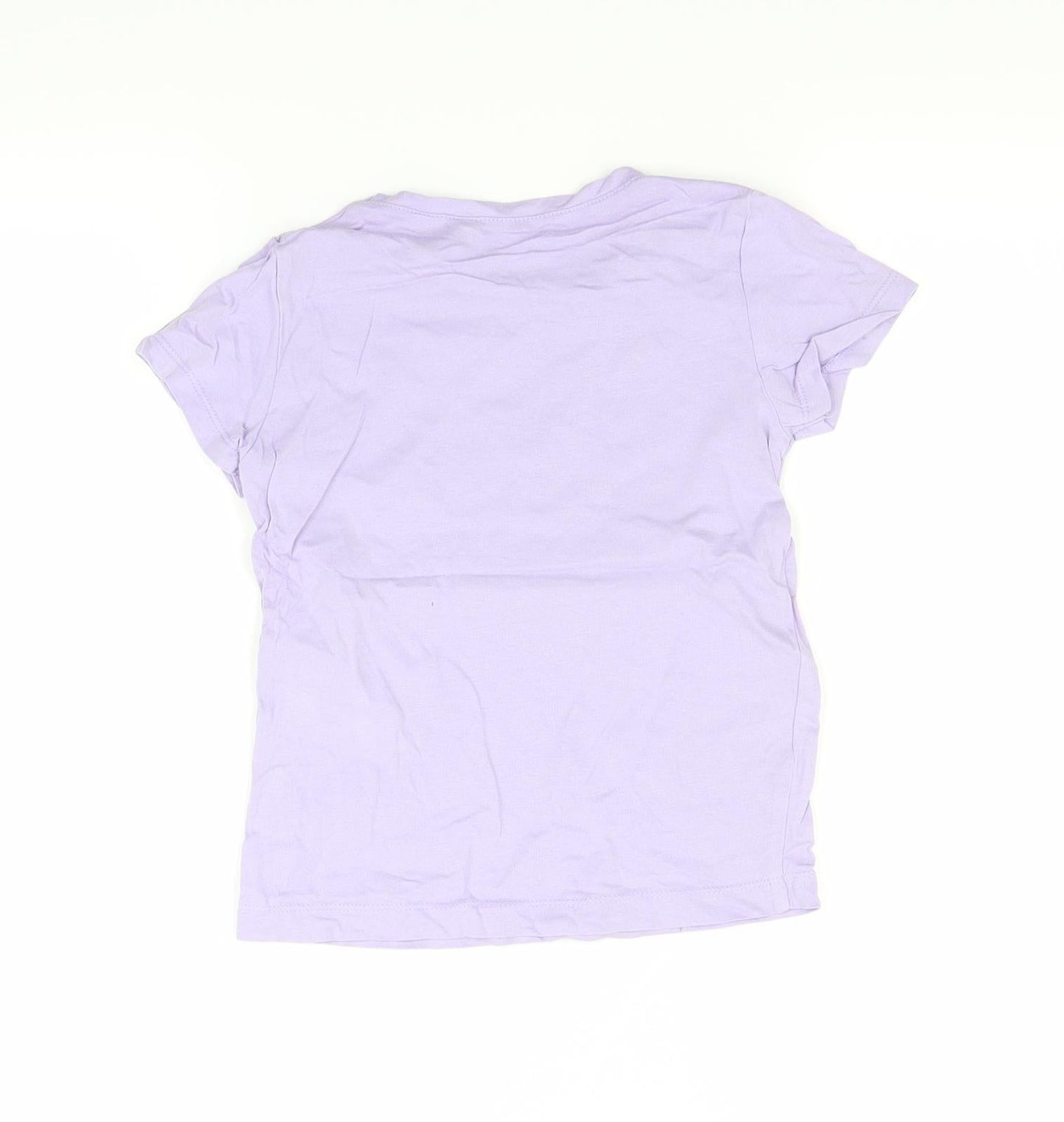 H&M Girls Purple   Basic T-Shirt Size 5 Years  - Frozen