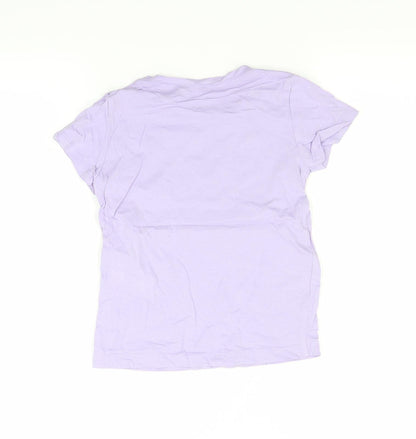 H&M Girls Purple   Basic T-Shirt Size 5 Years  - Frozen