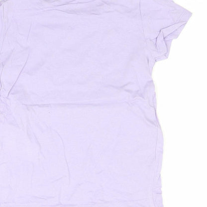H&M Girls Purple   Basic T-Shirt Size 5 Years  - Frozen