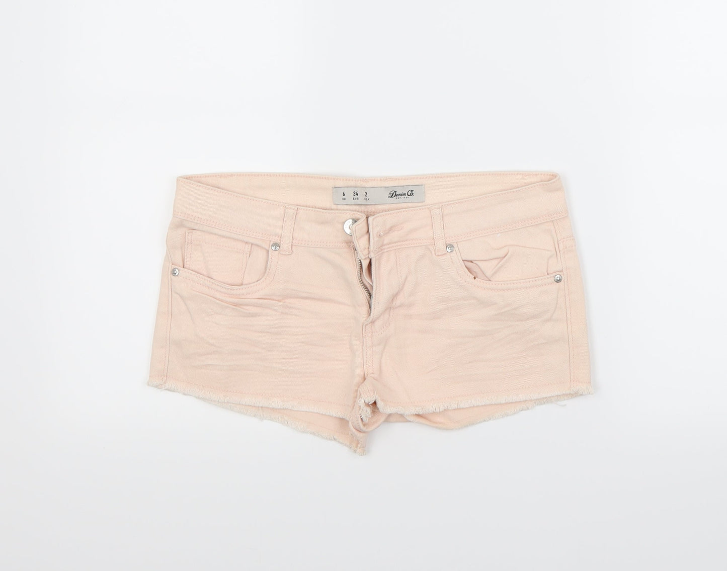 Primark Womens Orange   Cut-Off Shorts Size 6