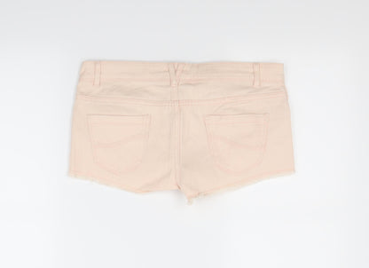 Primark Womens Orange   Cut-Off Shorts Size 6