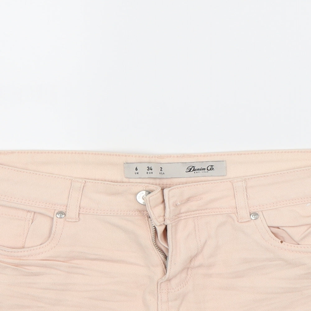 Primark Womens Orange   Cut-Off Shorts Size 6