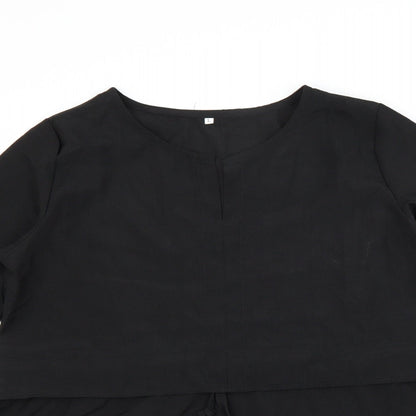 Preworn Womens Black   Basic Blouse Size L