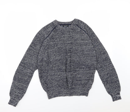 Brave Soul Mens Blue  Knit Pullover Jumper Size M