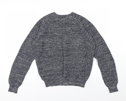 Brave Soul Mens Blue  Knit Pullover Jumper Size M