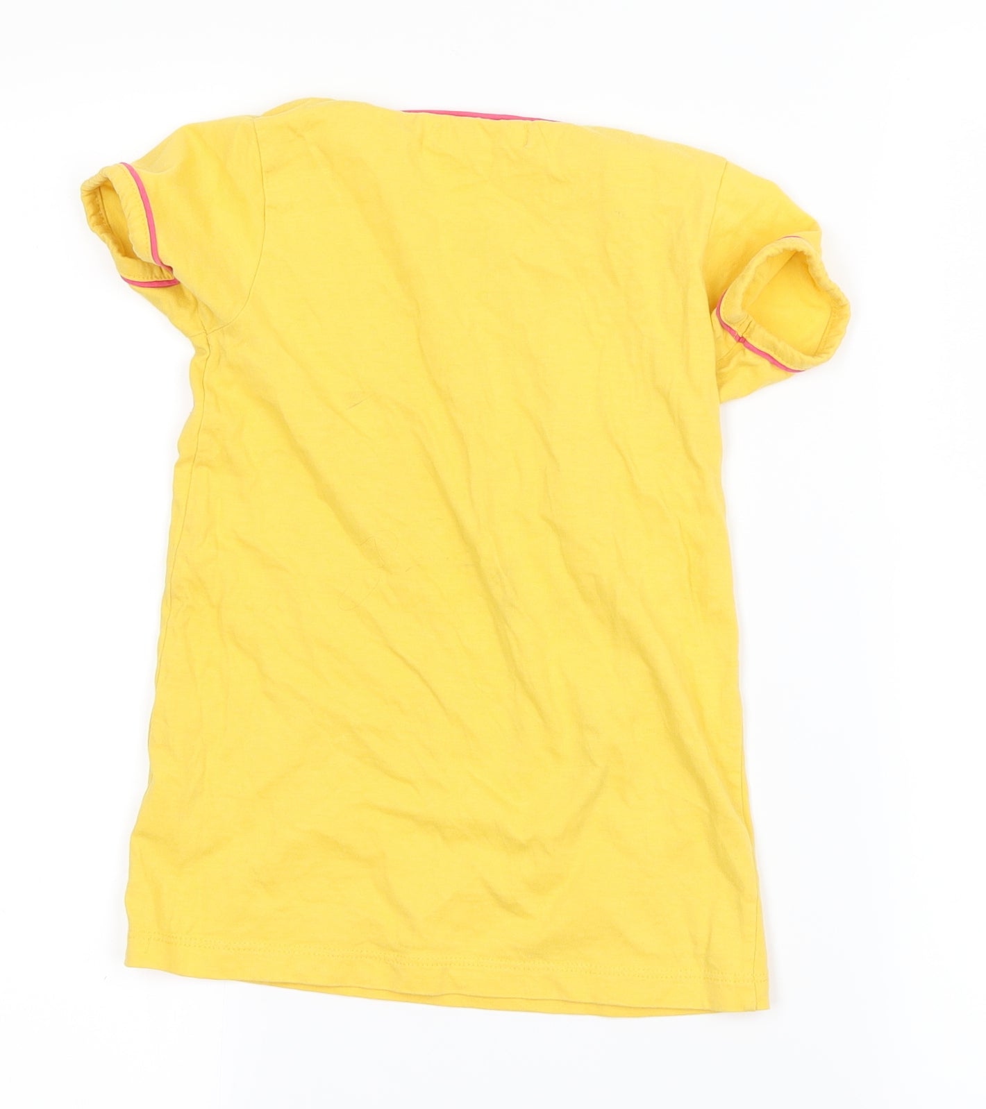 pink avenue  Girls Yellow   Basic T-Shirt Size 6 Years