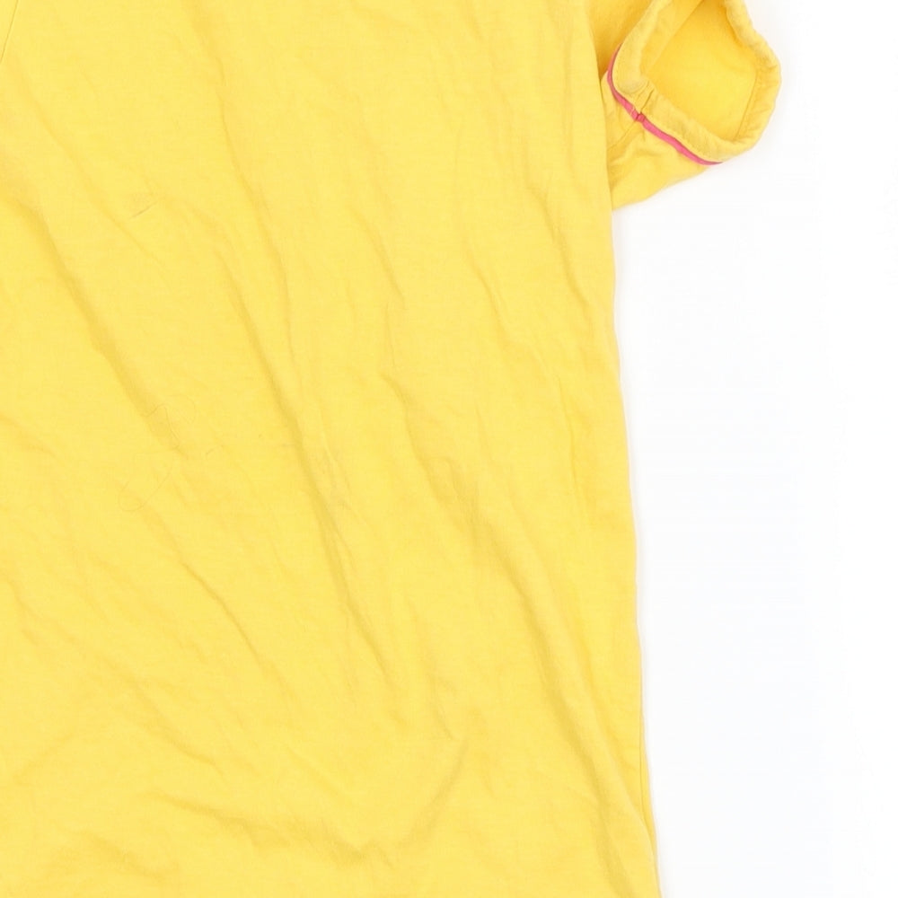 pink avenue  Girls Yellow   Basic T-Shirt Size 6 Years