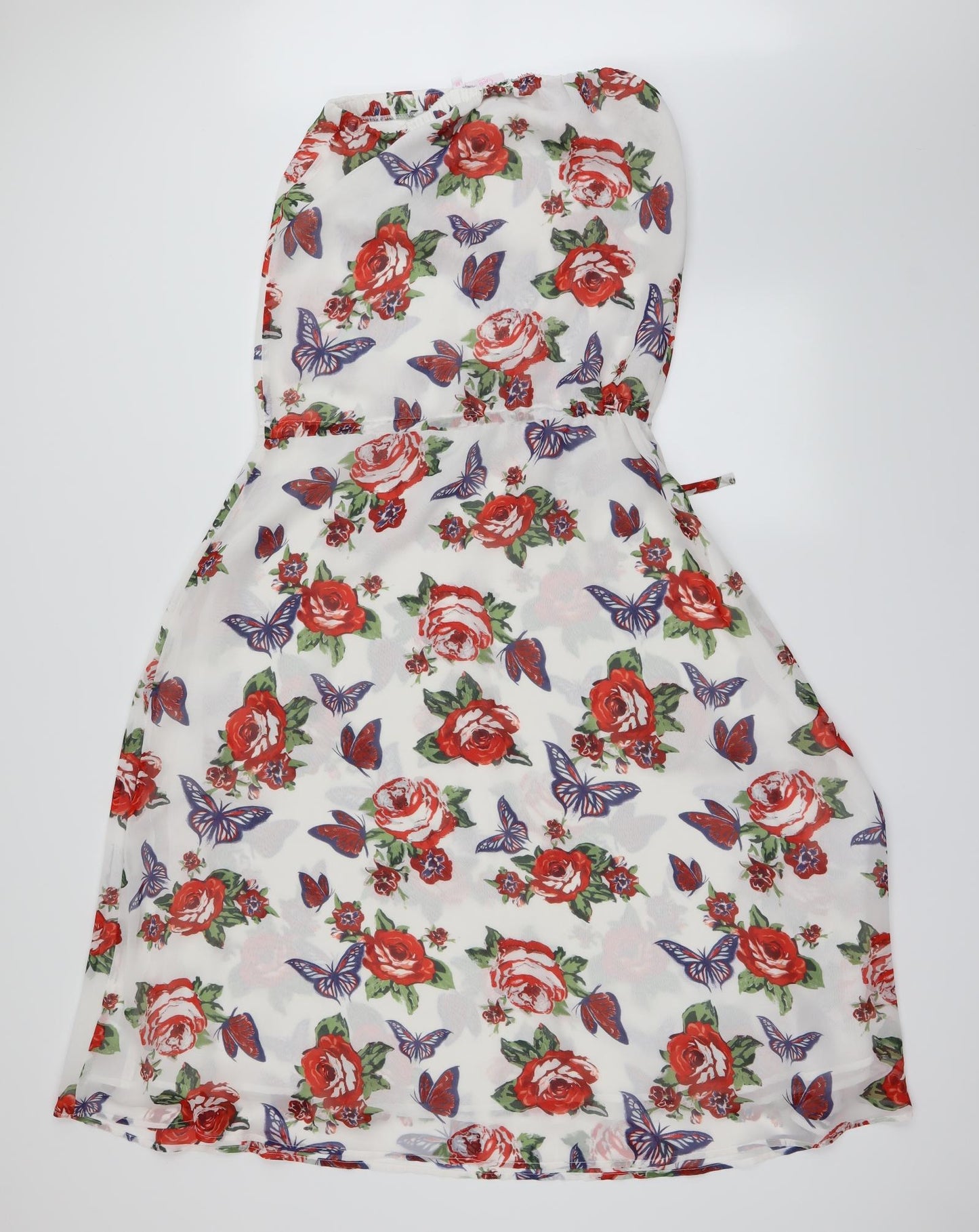 NEXT Womens White Floral  Fit & Flare  Size 8