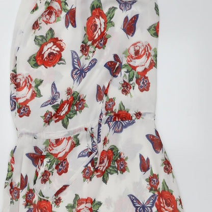 NEXT Womens White Floral  Fit & Flare  Size 8