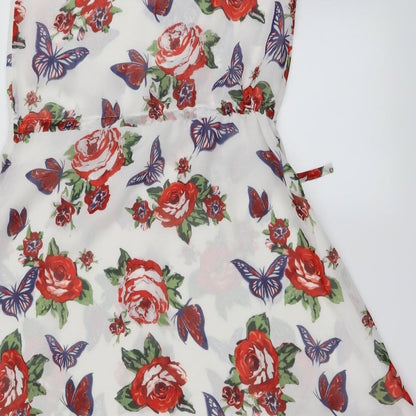 NEXT Womens White Floral  Fit & Flare  Size 8