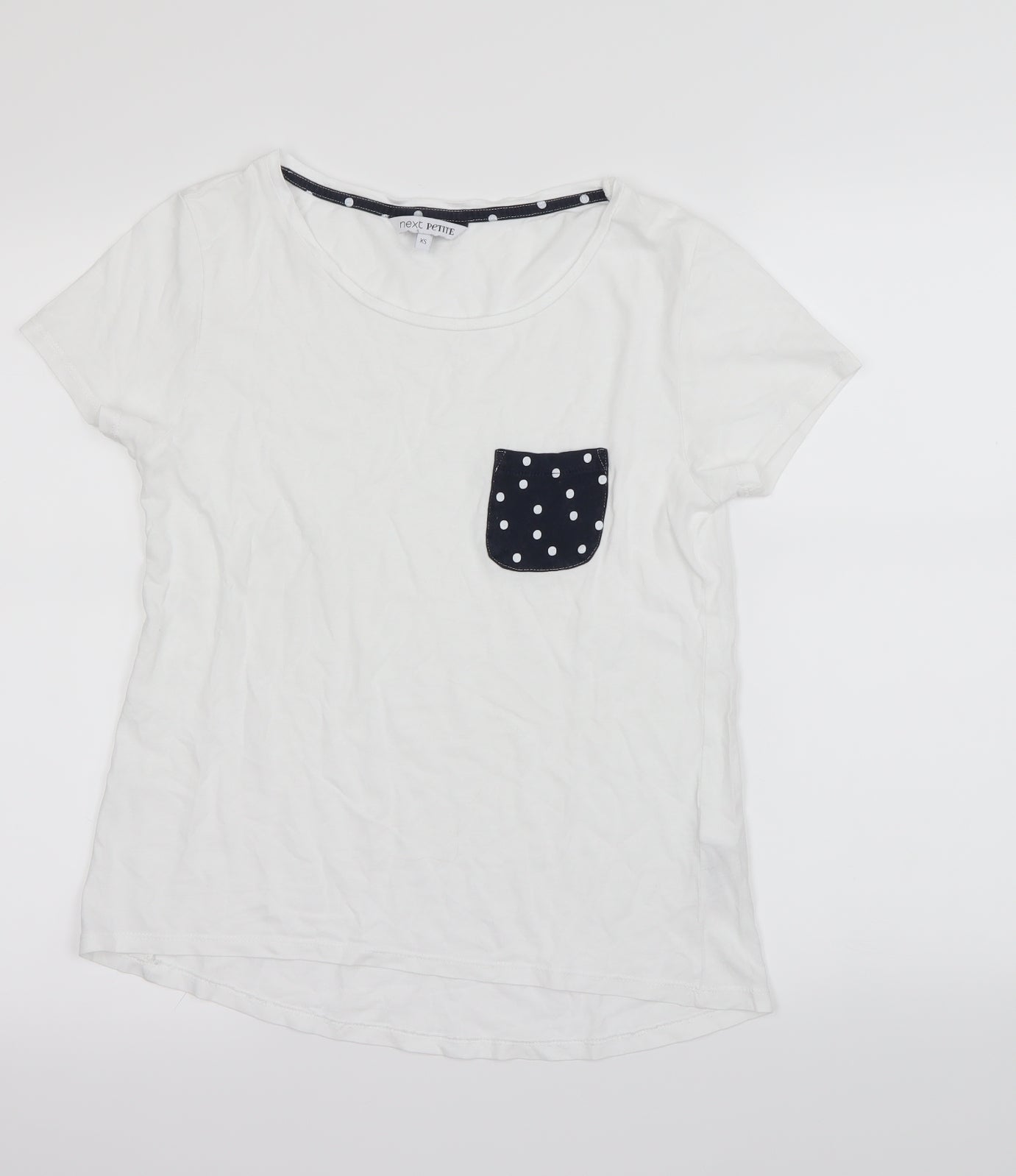 Womens UK Size XS NEXT White Basic T-Shirt
