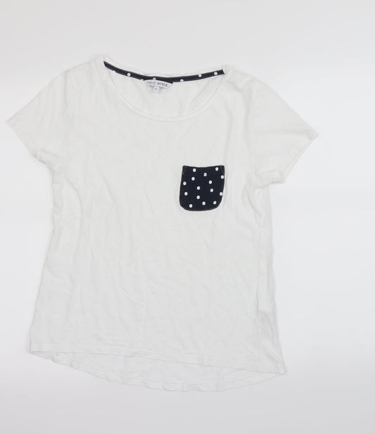 Womens UK Size XS NEXT White Basic T-Shirt