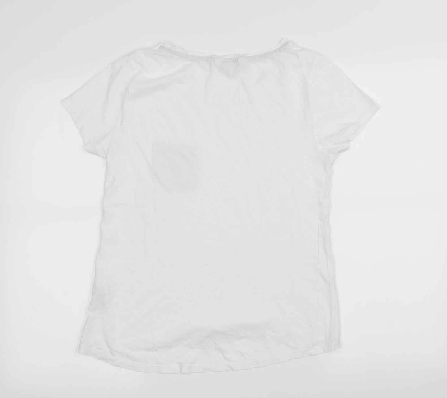 Womens UK Size XS NEXT White Basic T-Shirt