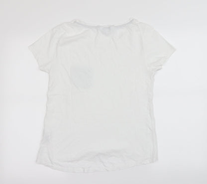 Womens UK Size XS NEXT White Basic T-Shirt