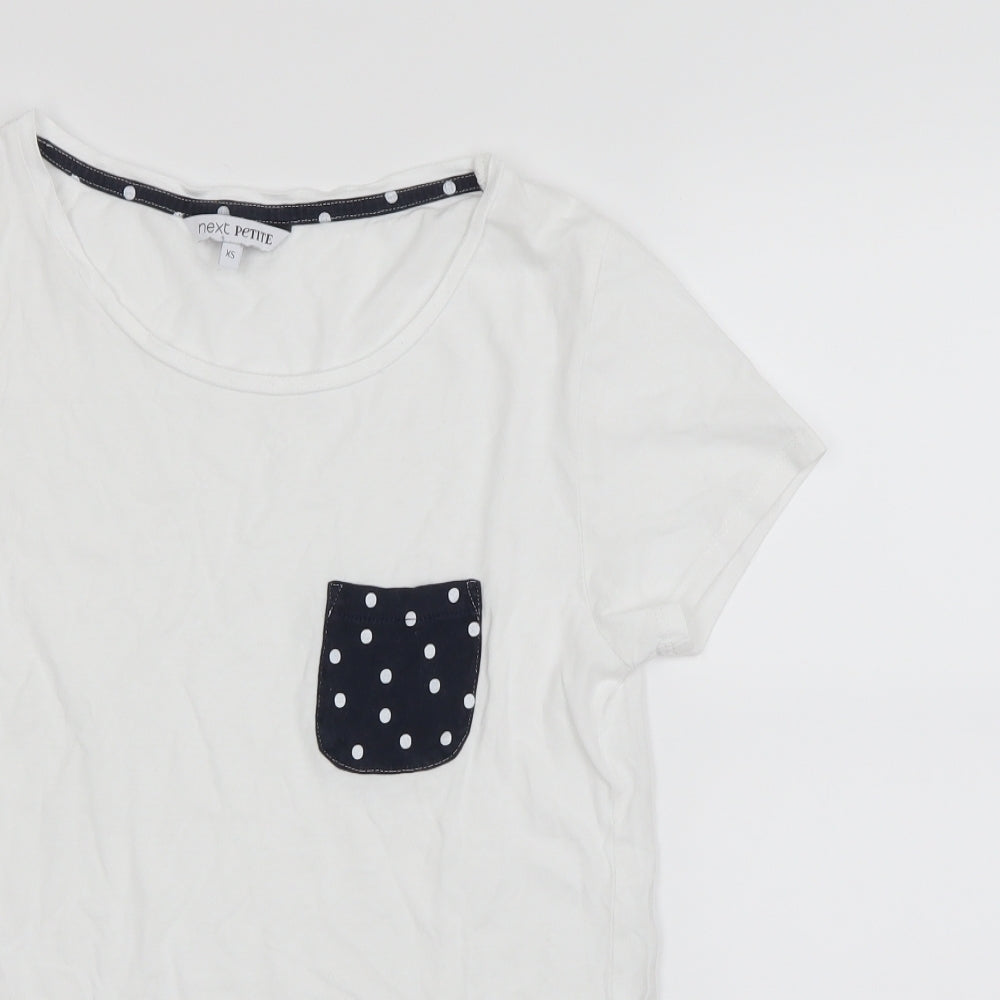 Womens UK Size XS NEXT White Basic T-Shirt