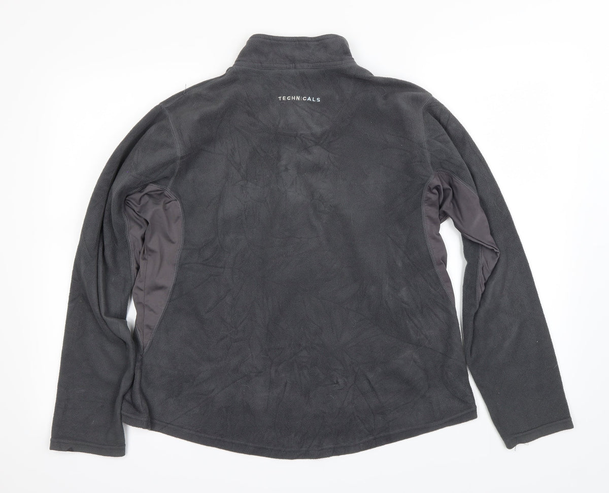 Back view of tecnicals women’s grey henley jumper, size UK 16