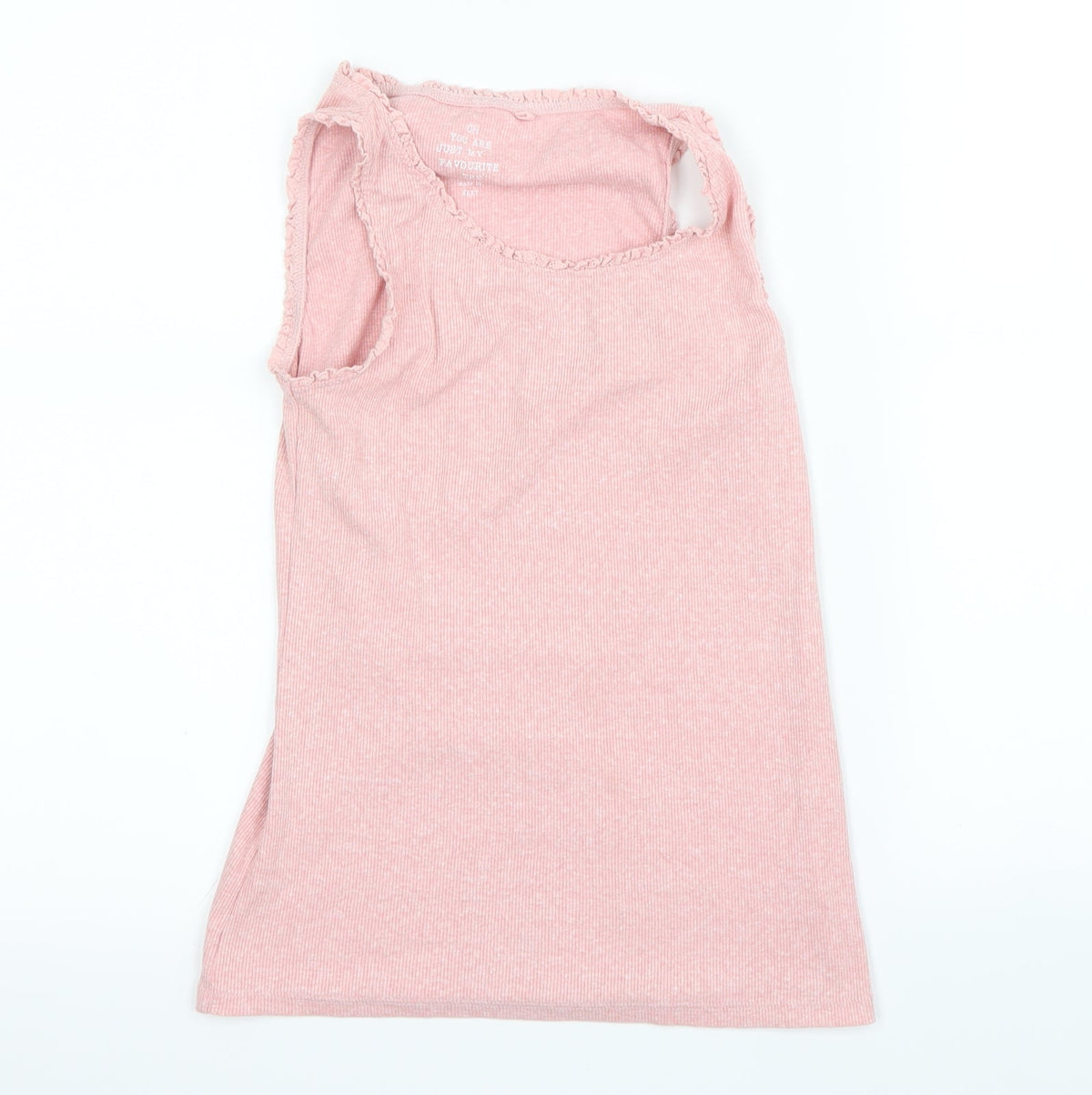 Additional front view of Next girls’ pink basic tank, size 12, years