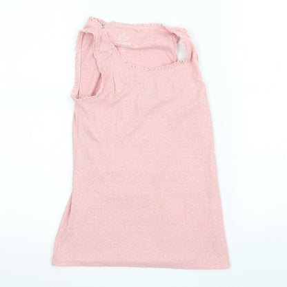 Additional front view of Next girls’ pink basic tank, size 12, years
