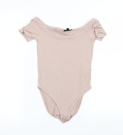 Topshop Womens Pink   Bodysuit One-Piece Size 6