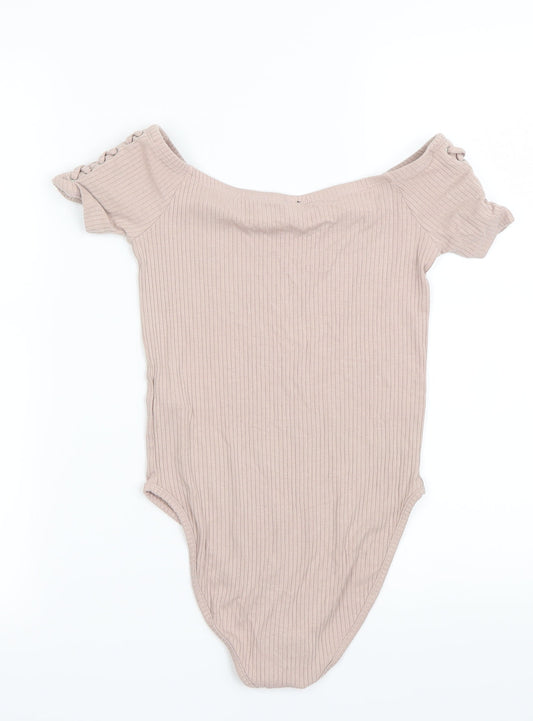 Topshop Womens Pink   Bodysuit One-Piece Size 6