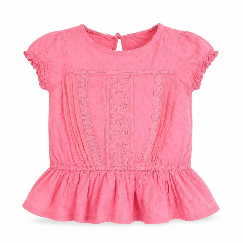 Front view of Next girls’ pink a-line, size 3-4, years