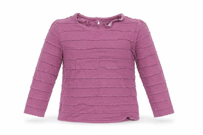 Preworn Girls Purple   Basic T-Shirt Size 3-4 Years