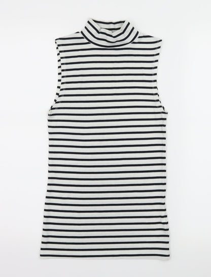 Atmosphere Womens White Striped Jersey Basic Tank Size 6