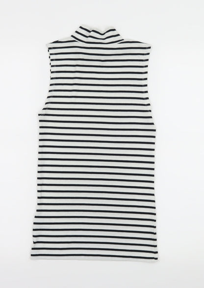Atmosphere Womens White Striped Jersey Basic Tank Size 6