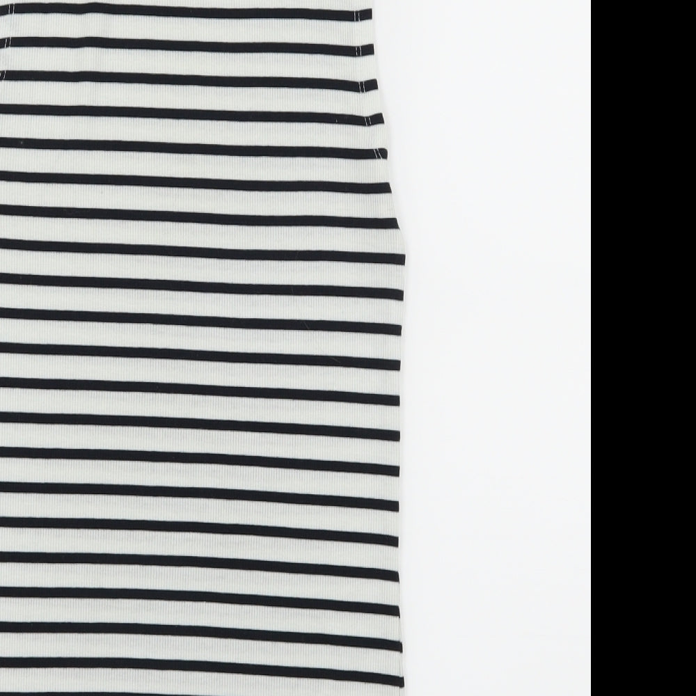 Atmosphere Womens White Striped Jersey Basic Tank Size 6