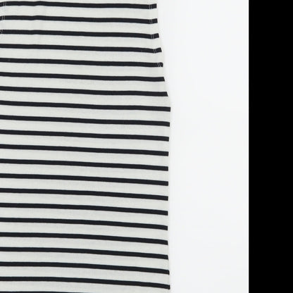 Atmosphere Womens White Striped Jersey Basic Tank Size 6