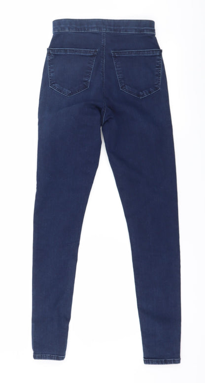 Topshop Womens Blue  Denim Skinny Jeans Size 26 L32 in