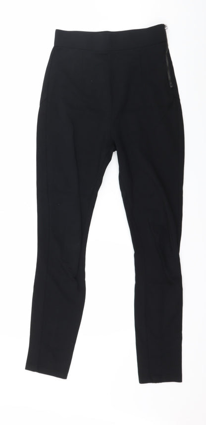 Prime Womens Black  Jersey Capri Leggings Size M L28 in
