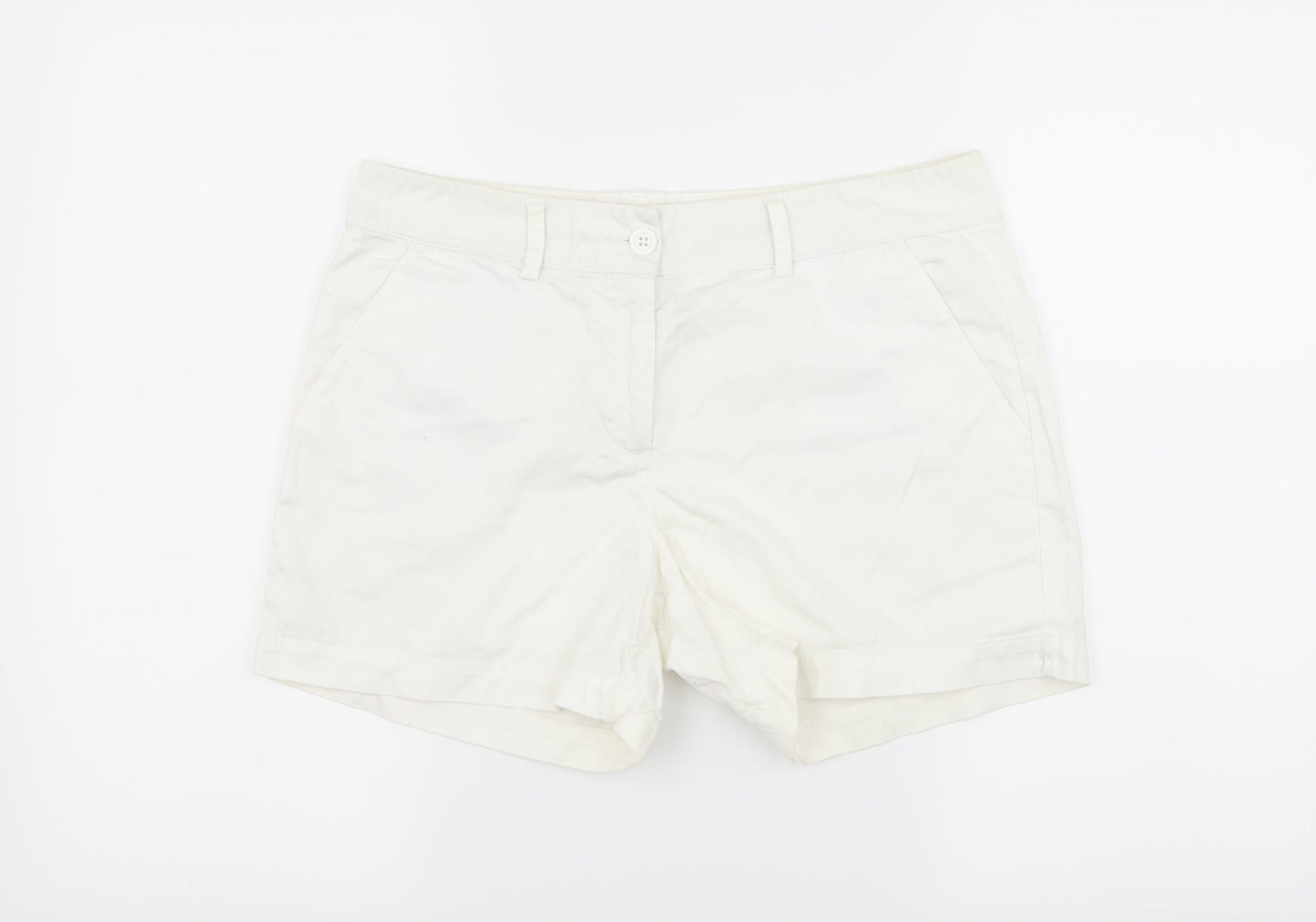 United Colors of Benetton Womens White   Hot Pants Shorts Size 32 in