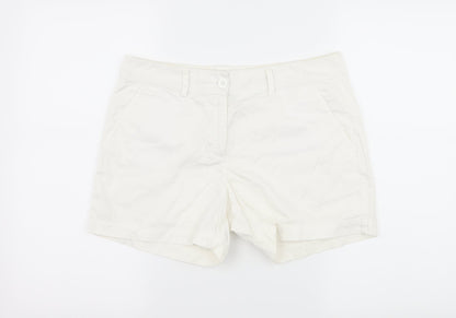 United Colors of Benetton Womens White   Hot Pants Shorts Size 32 in