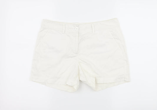 United Colors of Benetton Womens White   Hot Pants Shorts Size 32 in