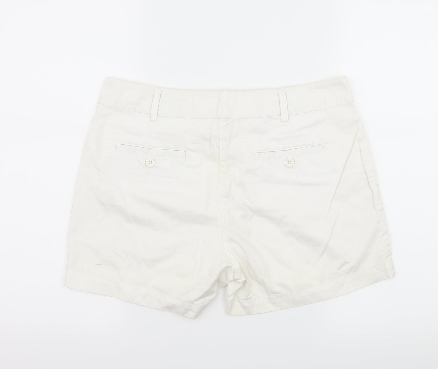 United Colors of Benetton Womens White   Hot Pants Shorts Size 32 in