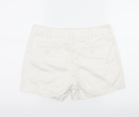 United Colors of Benetton Womens White   Hot Pants Shorts Size 32 in