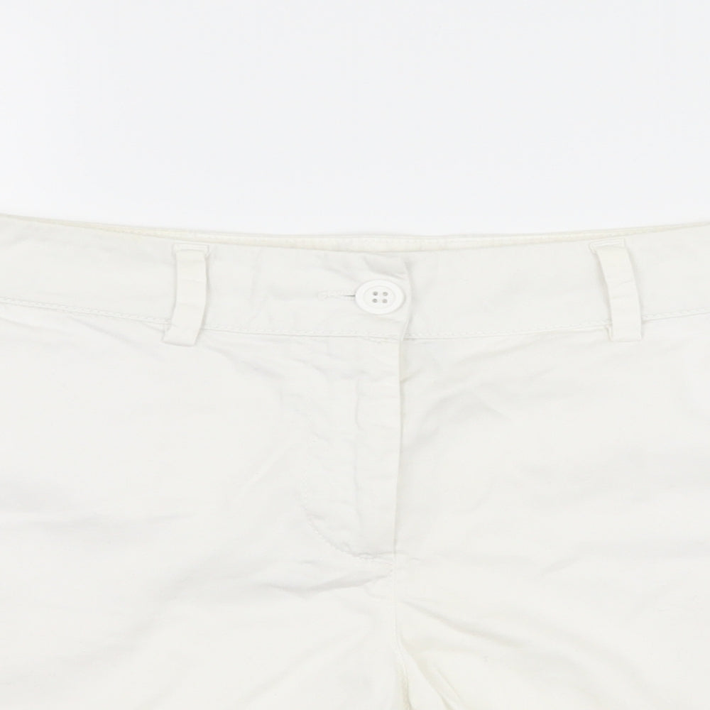 United Colors of Benetton Womens White   Hot Pants Shorts Size 32 in