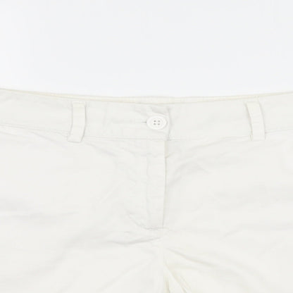 United Colors of Benetton Womens White   Hot Pants Shorts Size 32 in