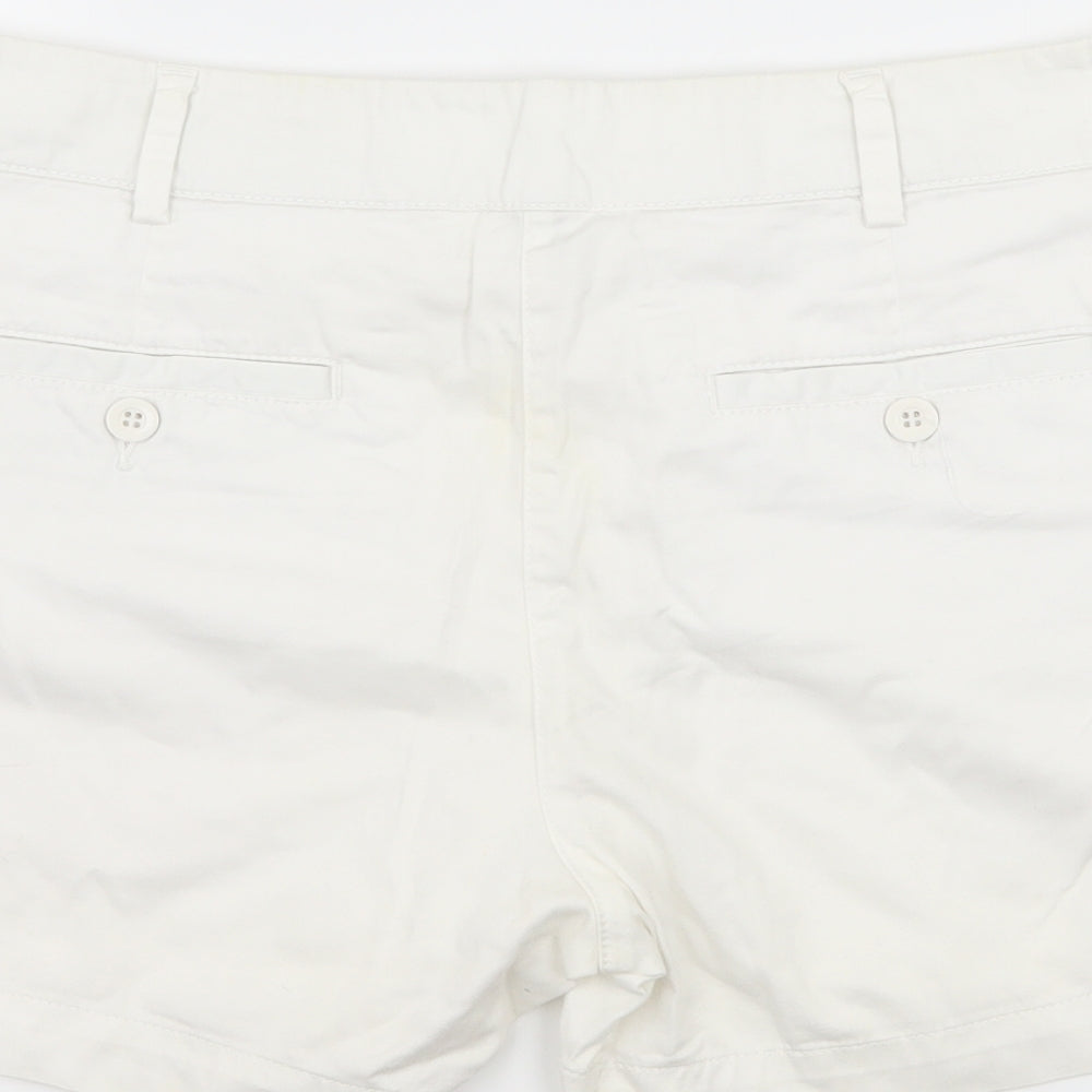 United Colors of Benetton Womens White   Hot Pants Shorts Size 32 in