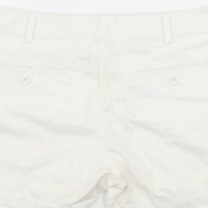 United Colors of Benetton Womens White   Hot Pants Shorts Size 32 in